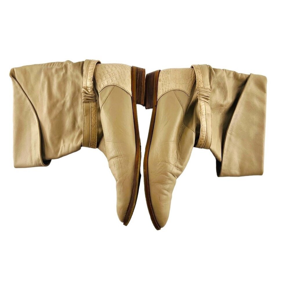 Maine Woods Bandolero Women's size 8.5 Boots‎ Tan Leather 80s vibe